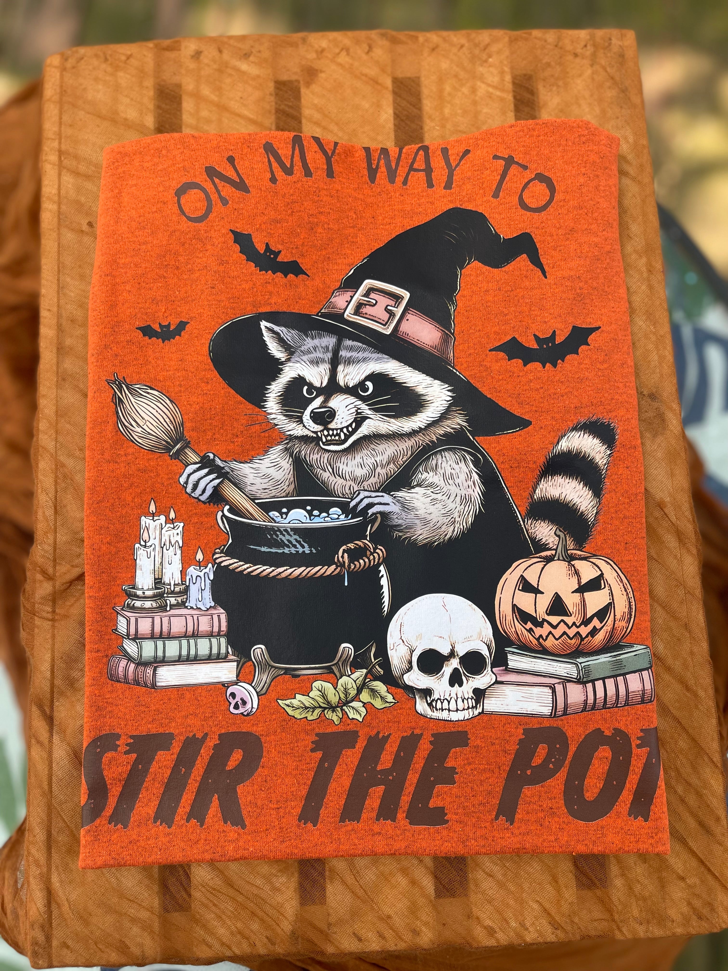 Stir the pot raccoon shirt