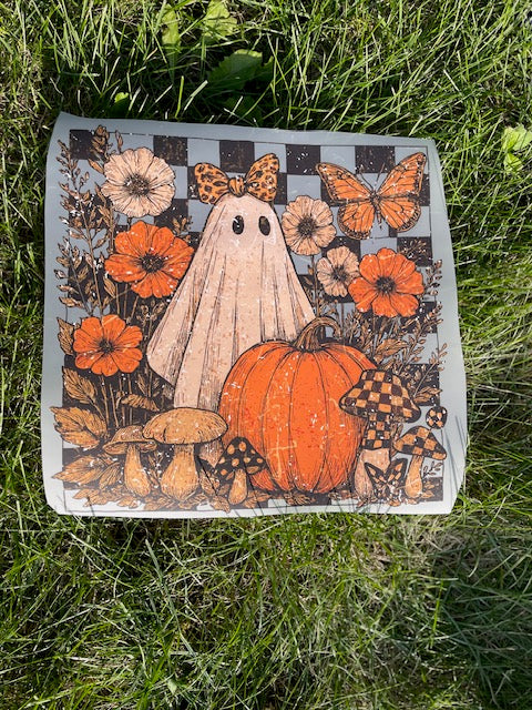 Ghost Pumpkin Patch Print